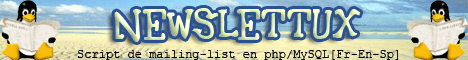 NewsletTux, un script de gestion de mailing list PHP MySQL